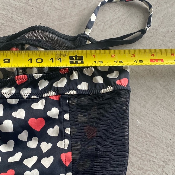 Dolce & Gabbana authentic RARE Y2K black heart bustier mesh stretch pinUp Medium - Picture 14 of 16